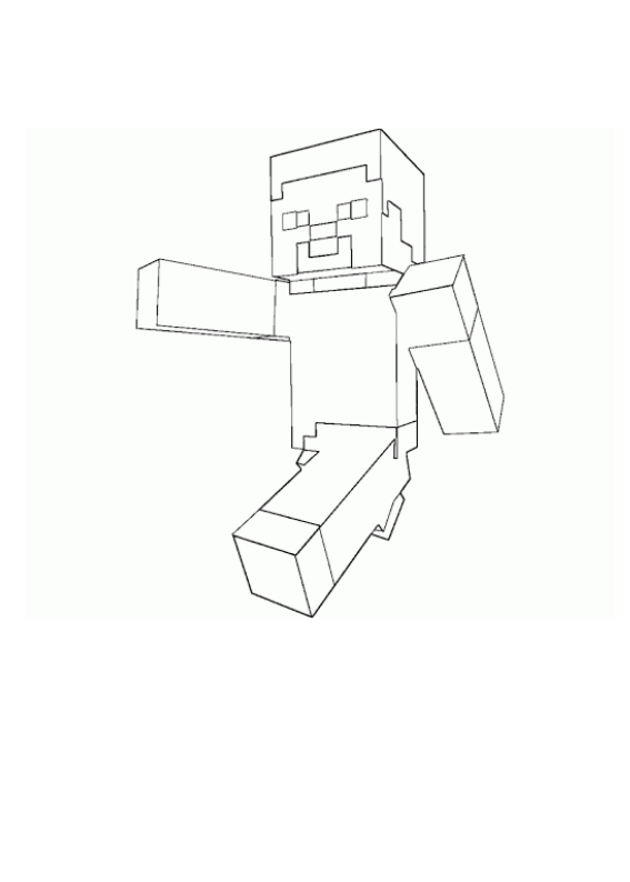 Minecraft Herobrine kolorowanki